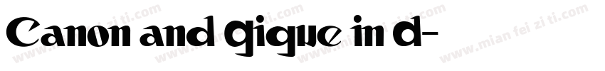 Canon and Gigue in D字体转换
